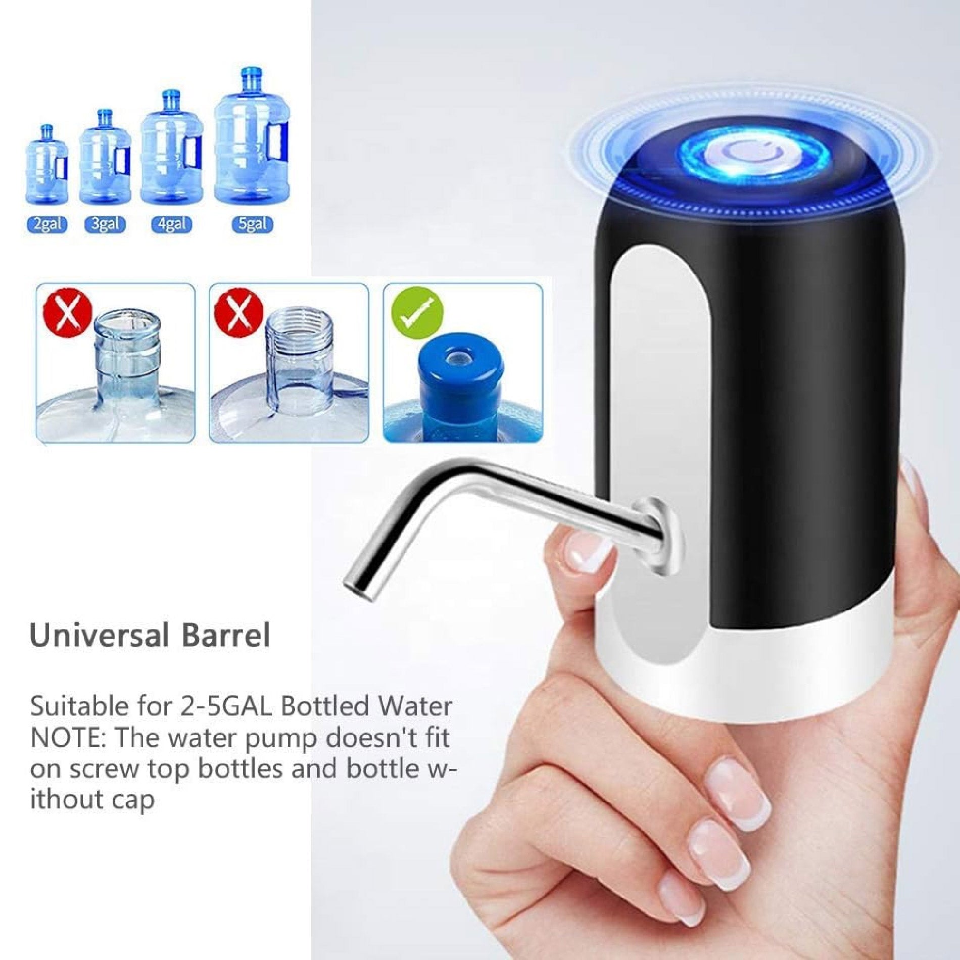 Dispensador de agua, bomba de botella